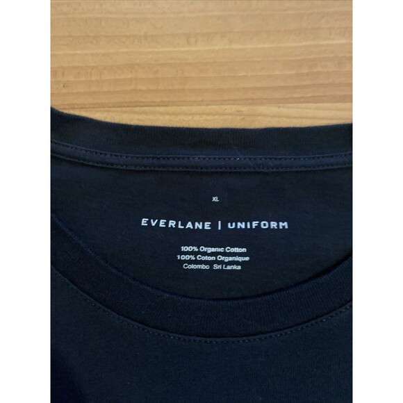 Men’s Everlane Uniform Black XL Long Sleeve Crewneck Tee Shirt Cotton - Picture 3 of 8